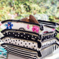 Melli Mello Stripe floral bread basket black-white stripes