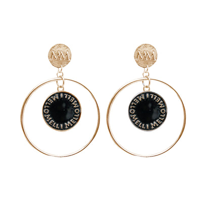 Melli Mello Coin in hoop Earring Gold coated