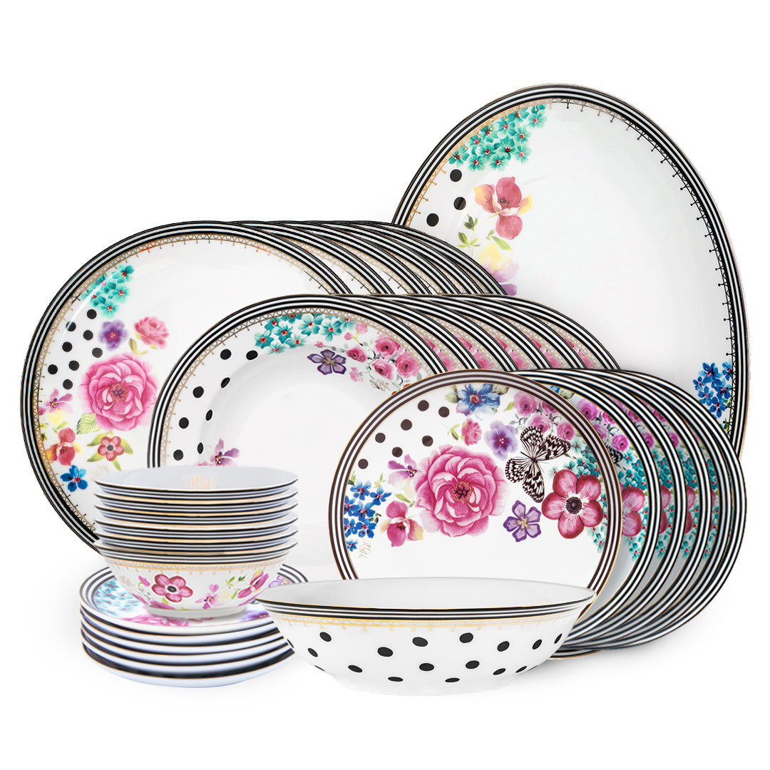 Melli Mello Complete porcelain set floral print