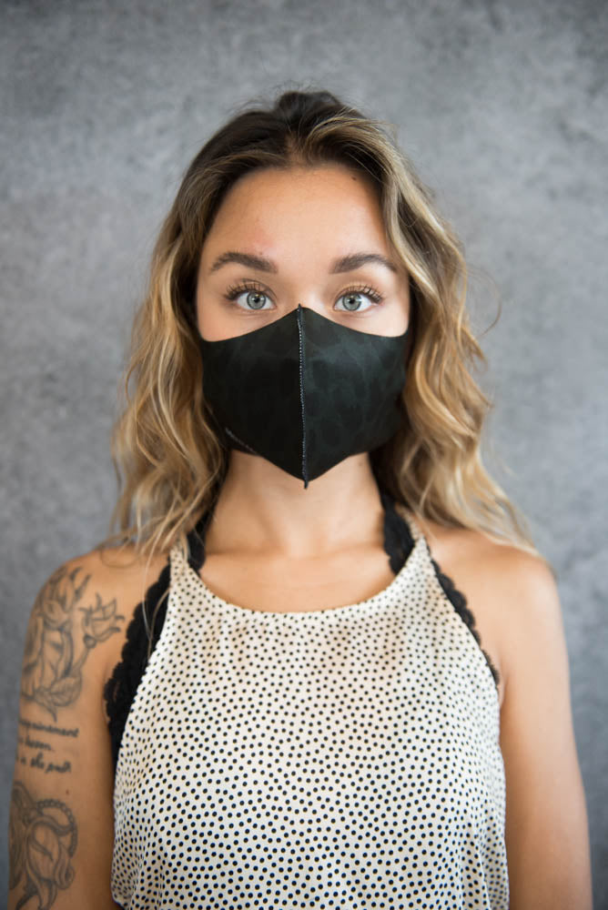 Melli Mello Mystic panther black panther print mouth mask high quality waterproof UV protection Air filtration PM2.5 anti bacterial facemask with air filtration