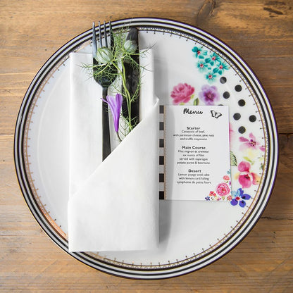 Melli Mello Nora Dinner Plate white floral print  ø27cm