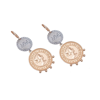 Melli Mello Double coin Earring Gold/Silver coated