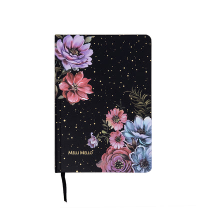Melli Mello Floral Sky A5 Notitieboek Zwart