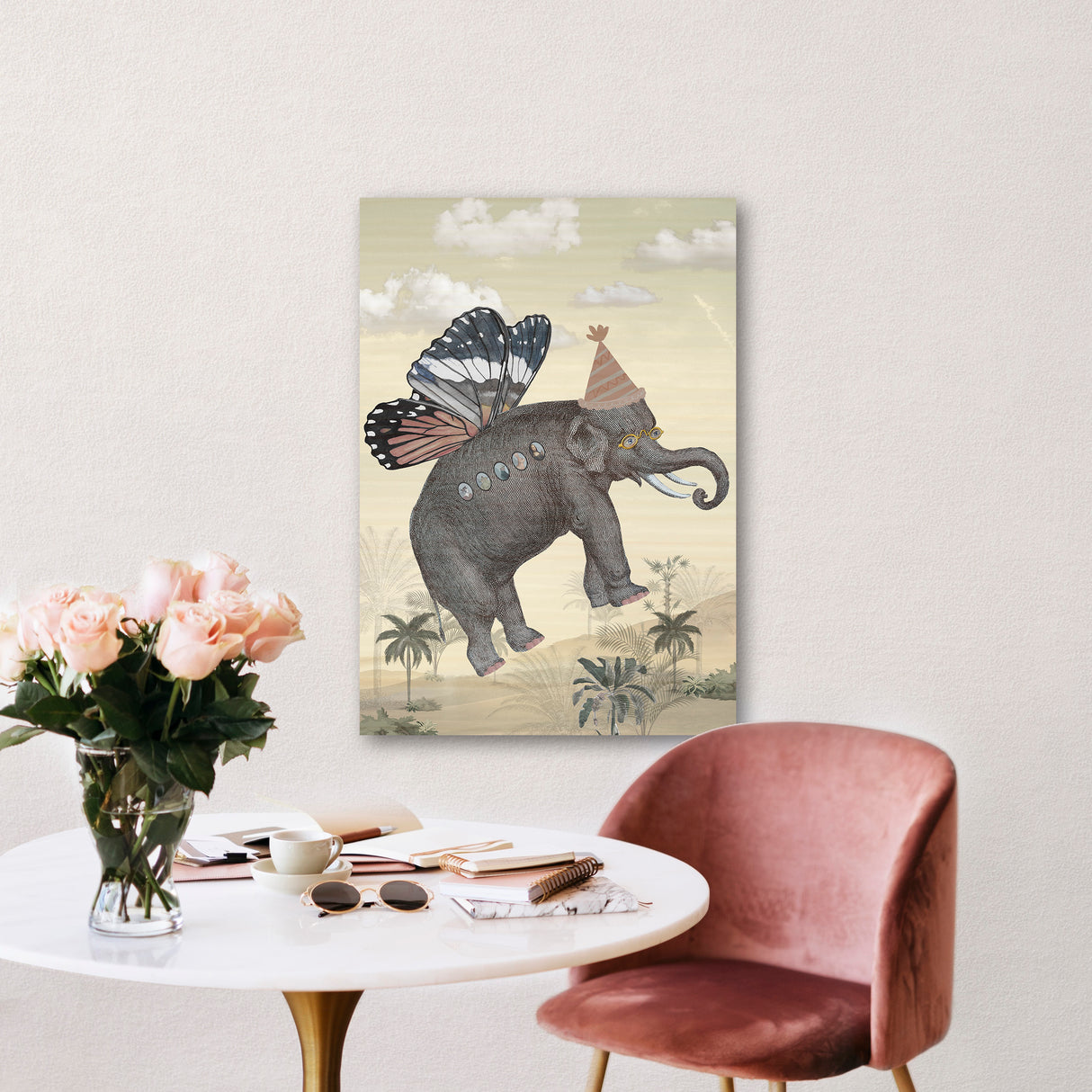 Melli Mello Flying elephant wall art