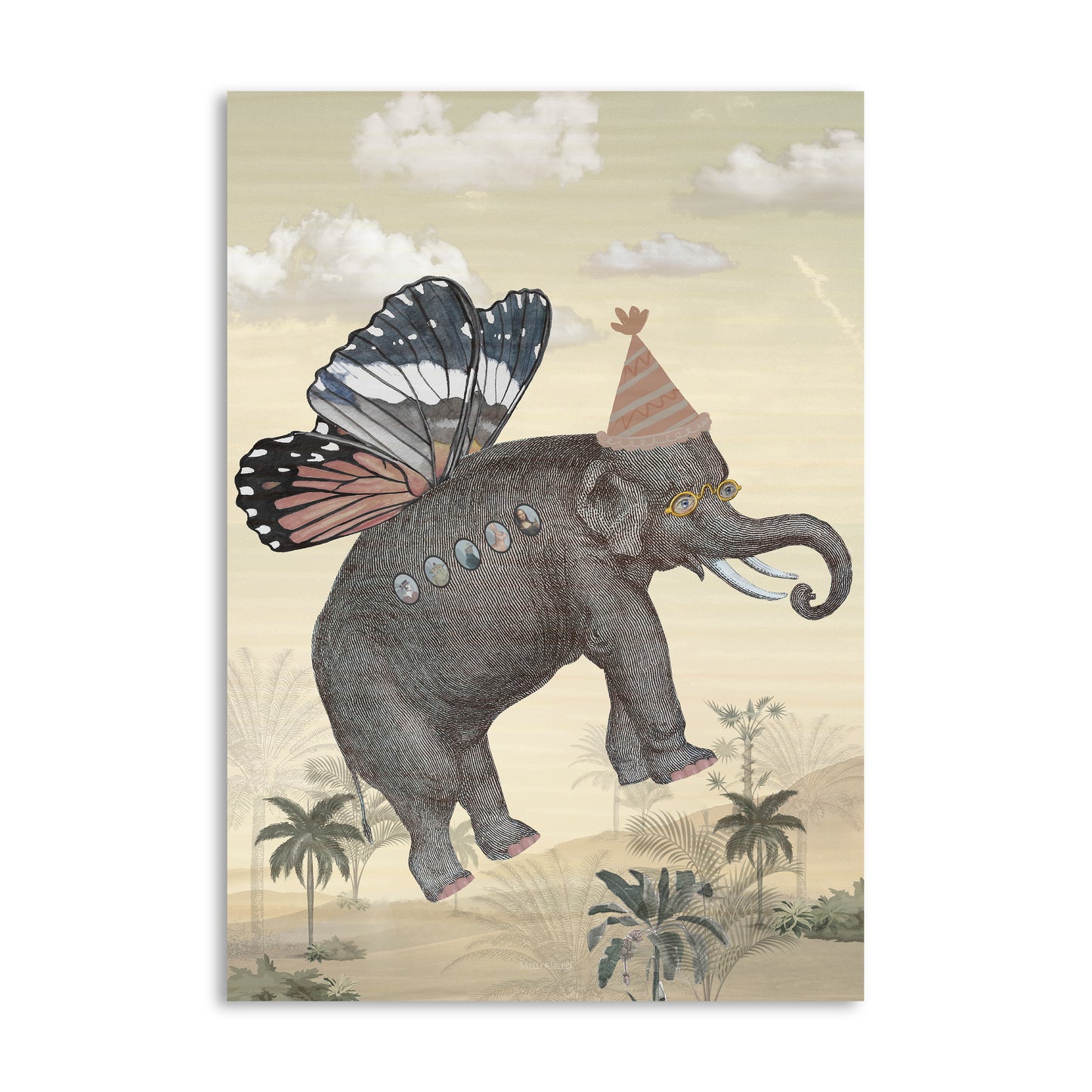 Melli Mello Flying elephant wall art
