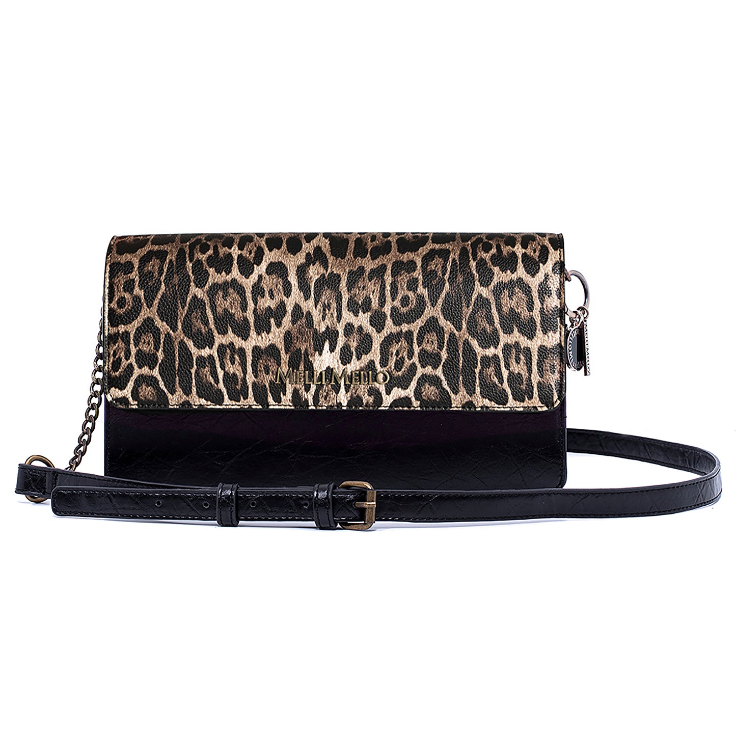 Melli Mello Leo Crossover Tas Panterprint zwart