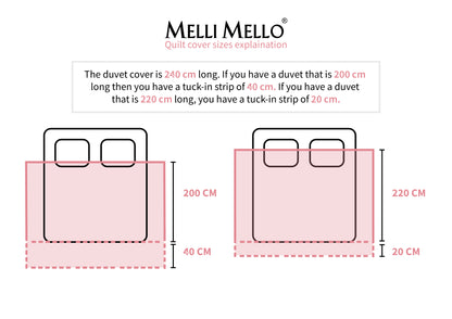 Melli Mello Rock & rose Dekbedovertrek Zwart