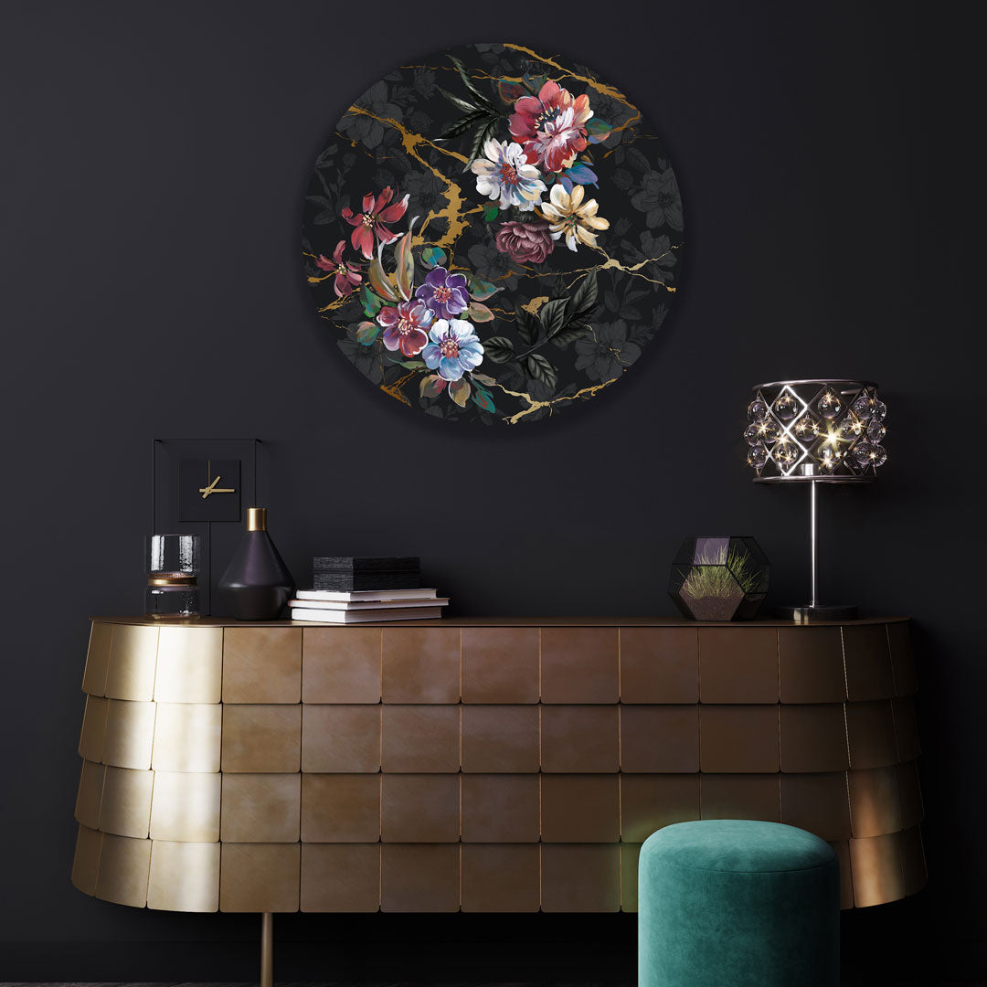 Melli Mello Rachel Wall circle colorful floral deco eyecatcher be different living room deco 