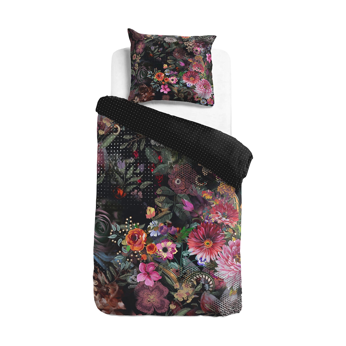 Melli Mello Rock & rose Duvet Cover Black