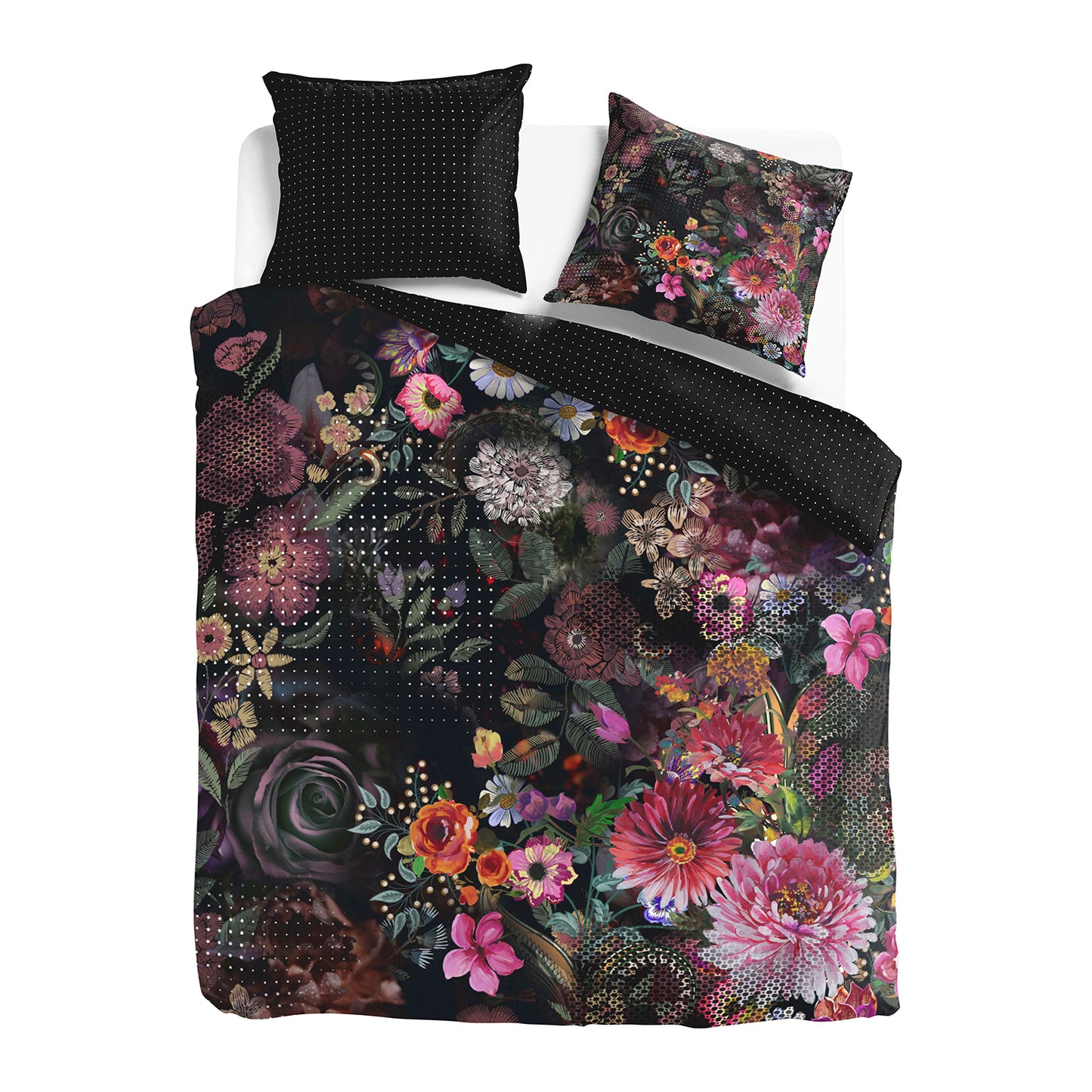 Melli Mello Rock & rose Duvet Cover Black