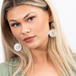 Melli Mello Triple coin Oorbel Zilverkleurige coating