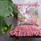 Melli Mello Dusty Pink Velvet Ruffle Cushion Large