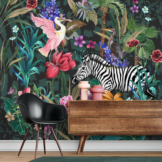 Melli Mello Jungle Fever Wall Mural Green