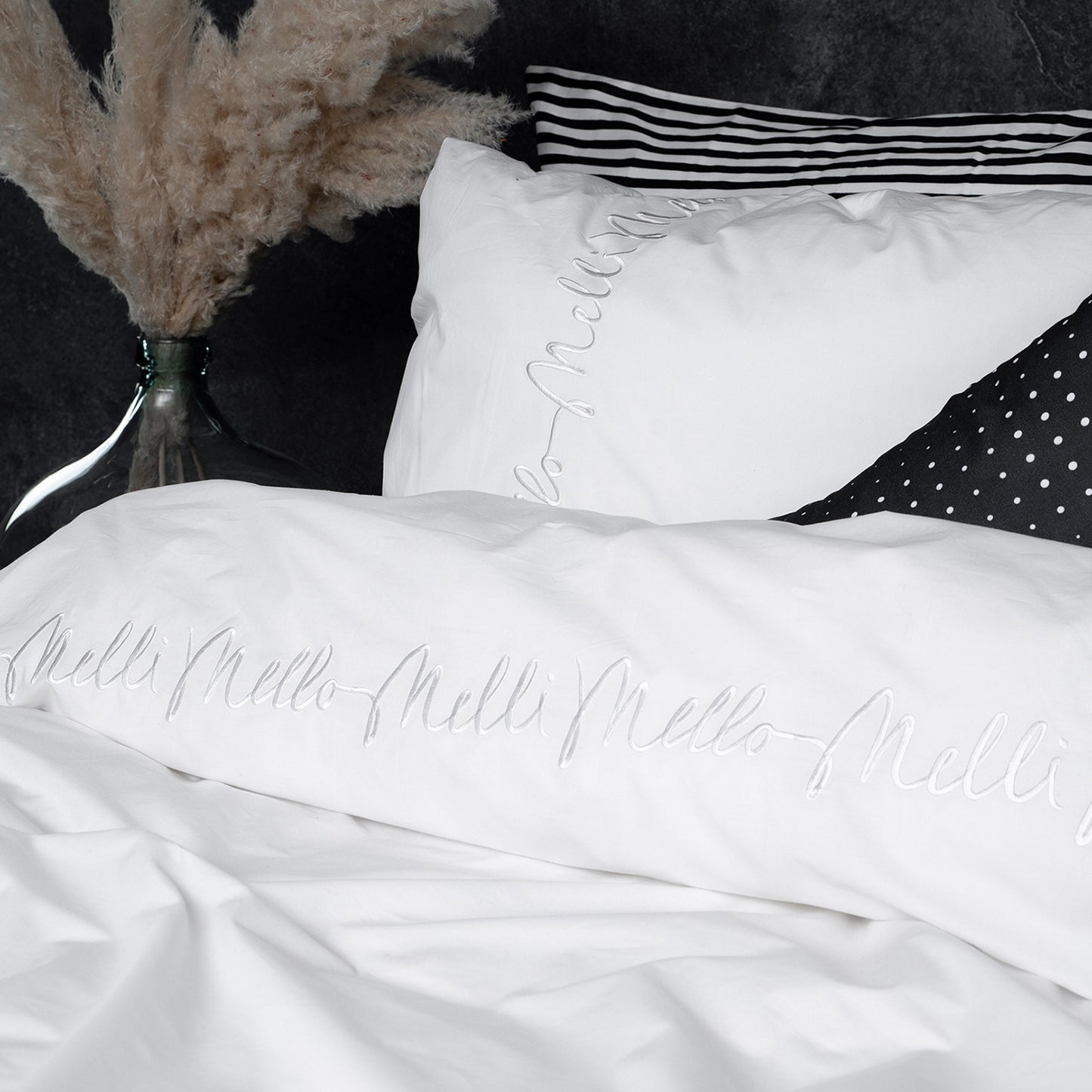 Melli Mello Little white lies Duvet Cover White