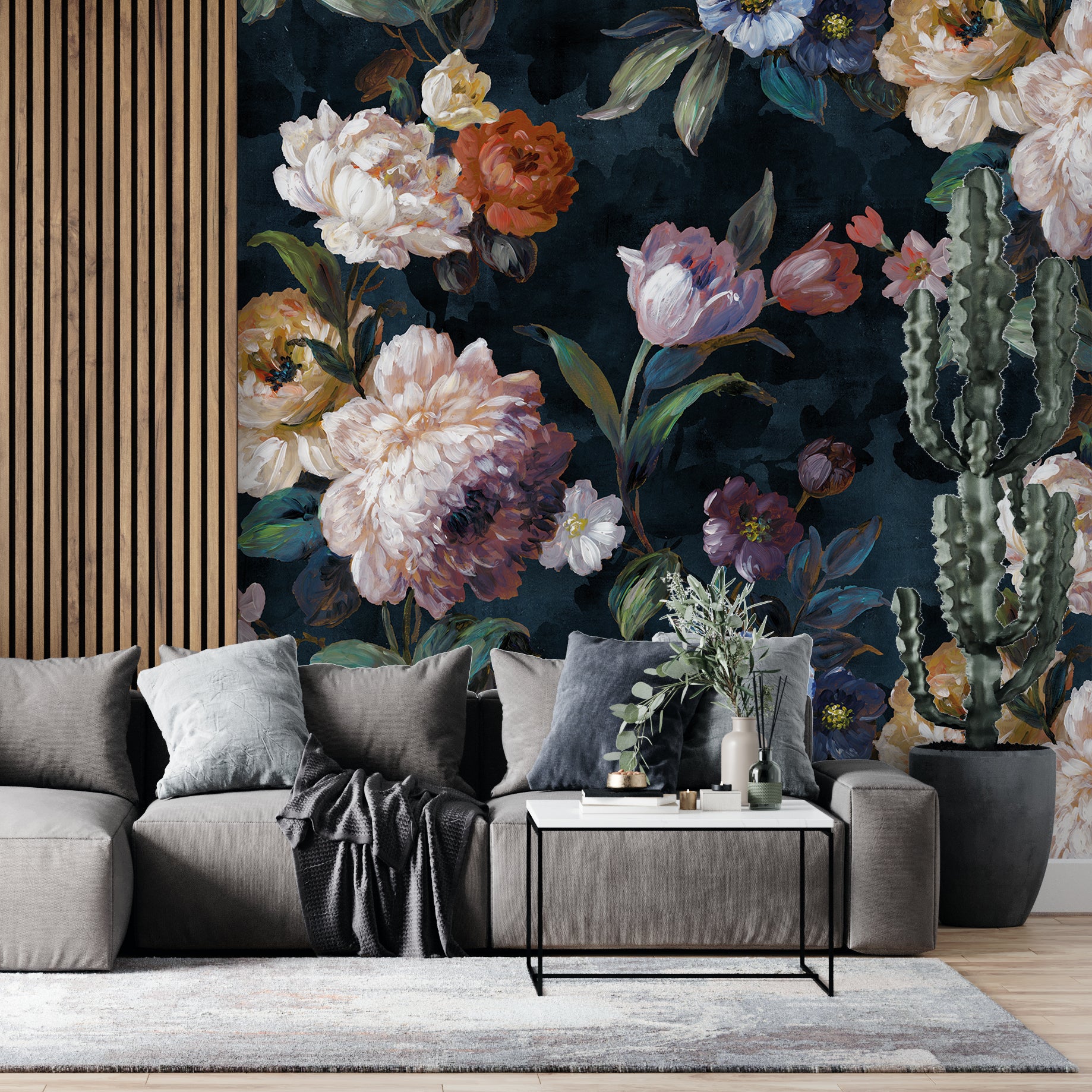 Melli Mello Steal the night photowall wallpaper floral deco eyecatcher be different room deco 