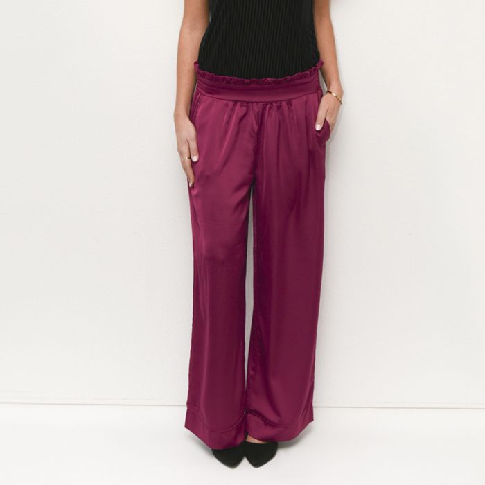 Melli Mello high quality pants magenta trousers wide fit fashion sale style